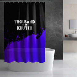 Шторка для душа Thousand Foot Krutch purple grunge, цвет: 3D-принт — фото 2