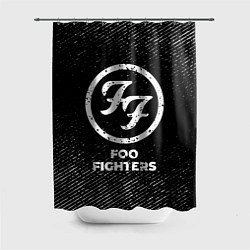 Шторка для душа Foo Fighters с потертостями на темном фоне, цвет: 3D-принт