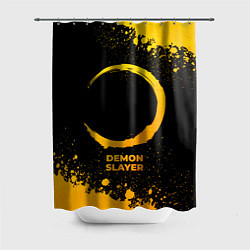 Шторка для душа Demon Slayer - gold gradient, цвет: 3D-принт