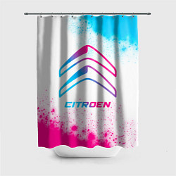 Шторка для душа Citroen neon gradient style, цвет: 3D-принт