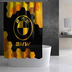 Шторка для душа BMW - gold gradient, цвет: 3D-принт — фото 2