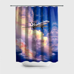 Шторка для душа Ту-154М Взлет, цвет: 3D-принт