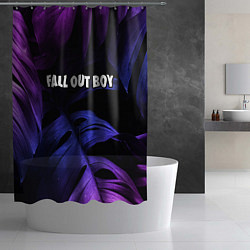 Шторка для душа Fall Out Boy neon monstera, цвет: 3D-принт — фото 2