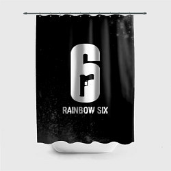 Шторка для душа Rainbow Six glitch на темном фоне, цвет: 3D-принт