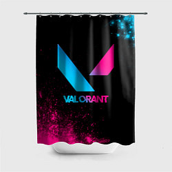 Шторка для душа Valorant - neon gradient, цвет: 3D-принт