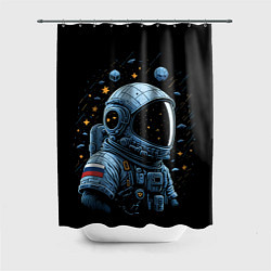 Шторка для душа Русский космонавт, цвет: 3D-принт