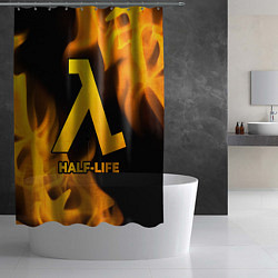 Шторка для душа Half-Life - gold gradient, цвет: 3D-принт — фото 2