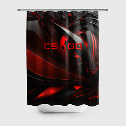 Шторка для ванной CS GO red and black