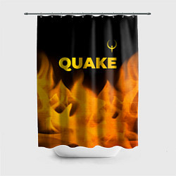 Шторка для душа Quake - gold gradient: символ сверху, цвет: 3D-принт
