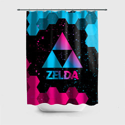 Шторка для душа Zelda - neon gradient, цвет: 3D-принт