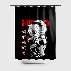 Шторка для душа Nier automata - черный и красный, цвет: 3D-принт