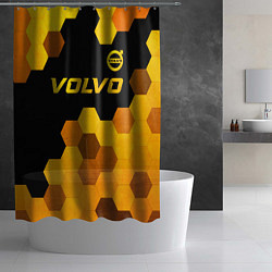 Шторка для душа Volvo - gold gradient: символ сверху, цвет: 3D-принт — фото 2