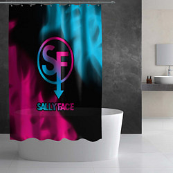 Шторка для душа Sally Face - neon gradient, цвет: 3D-принт — фото 2
