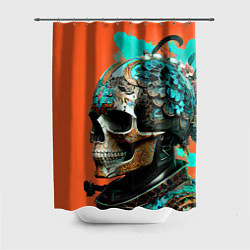 Шторка для душа Art skull - irezumi - Japan, цвет: 3D-принт