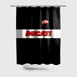 Шторка для душа Ducati motors - черный, цвет: 3D-принт
