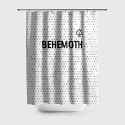 Шторка для душа Behemoth glitch на светлом фоне: символ сверху, цвет: 3D-принт