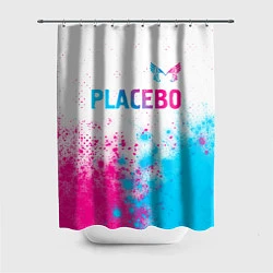 Шторка для душа Placebo neon gradient style: символ сверху, цвет: 3D-принт