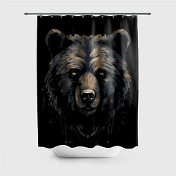 Шторка для душа Крупный медведь, цвет: 3D-принт