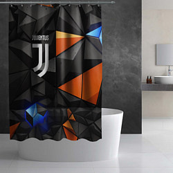 Шторка для душа Juventus orange black style, цвет: 3D-принт — фото 2