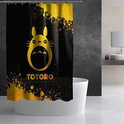 Шторка для душа Totoro - gold gradient, цвет: 3D-принт — фото 2