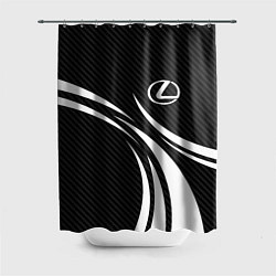 Шторка для душа Lexus - carbon line, цвет: 3D-принт
