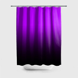 Шторка для душа Градиент фиолетово-чёрный, цвет: 3D-принт