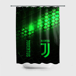 Шторка для ванной Juventus green logo neon