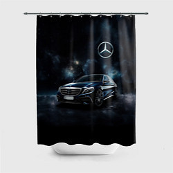 Шторка для душа Mercedes Benz galaxy, цвет: 3D-принт