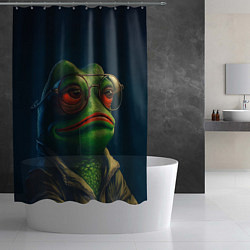 Шторка для душа Pepe frog, цвет: 3D-принт — фото 2