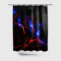 Шторка для душа Starfield red logo, цвет: 3D-принт