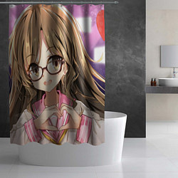 Шторка для душа Аниме тян, цвет: 3D-принт — фото 2