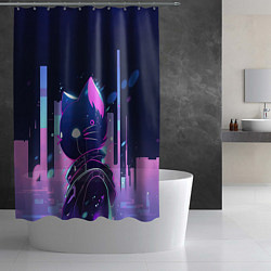 Шторка для душа Фантомный кот, цвет: 3D-принт — фото 2