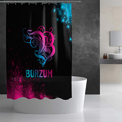 Шторка для душа Burzum - neon gradient, цвет: 3D-принт — фото 2