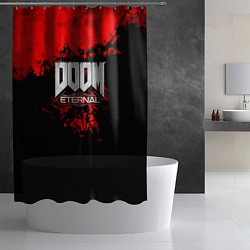 Шторка для душа Doom blood game, цвет: 3D-принт — фото 2