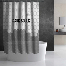 Шторка для душа Dark Souls glitch на светлом фоне: символ сверху, цвет: 3D-принт — фото 2
