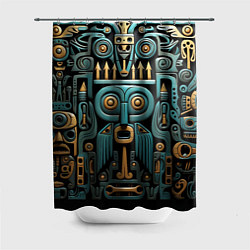 Шторка для душа Рисунок в египетском стиле, цвет: 3D-принт
