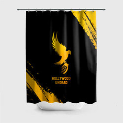 Шторка для душа Hollywood Undead - gold gradient, цвет: 3D-принт