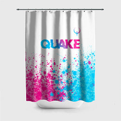 Шторка для душа Quake neon gradient style посередине, цвет: 3D-принт
