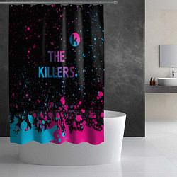 Шторка для душа The Killers - neon gradient посередине, цвет: 3D-принт — фото 2