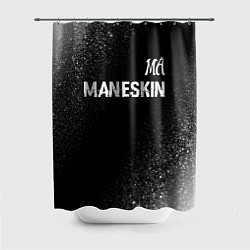 Шторка для душа Maneskin glitch на темном фоне посередине, цвет: 3D-принт