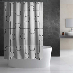 Шторка для душа Детальки пазла, цвет: 3D-принт — фото 2