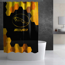 Шторка для душа Jaguar - gold gradient, цвет: 3D-принт — фото 2