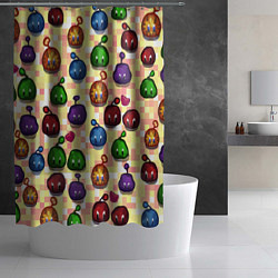 Шторка для душа Stardew Valley: slimes, цвет: 3D-принт — фото 2