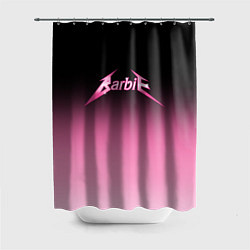 Шторка для душа Барби - стиль металлики: градиент, цвет: 3D-принт
