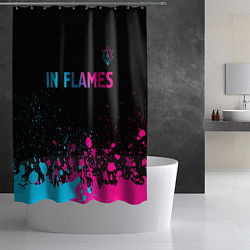 Шторка для душа In Flames - neon gradient посередине, цвет: 3D-принт — фото 2