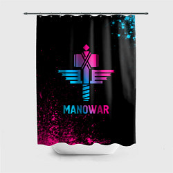 Шторка для душа Manowar - neon gradient, цвет: 3D-принт
