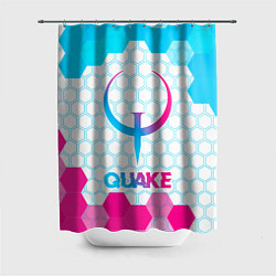 Шторка для душа Quake neon gradient style, цвет: 3D-принт