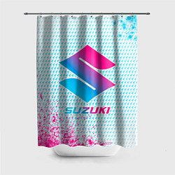 Шторка для душа Suzuki neon gradient style, цвет: 3D-принт