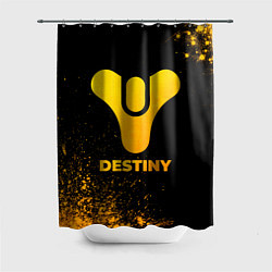 Шторка для душа Destiny - gold gradient, цвет: 3D-принт