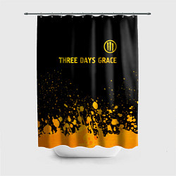 Шторка для душа Three Days Grace - gold gradient посередине, цвет: 3D-принт